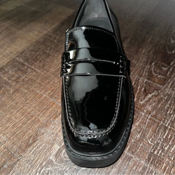 NEW Franco Sarto Quinnley Women's Black Patent Loafers Sz 9 - Picture 7 of 13